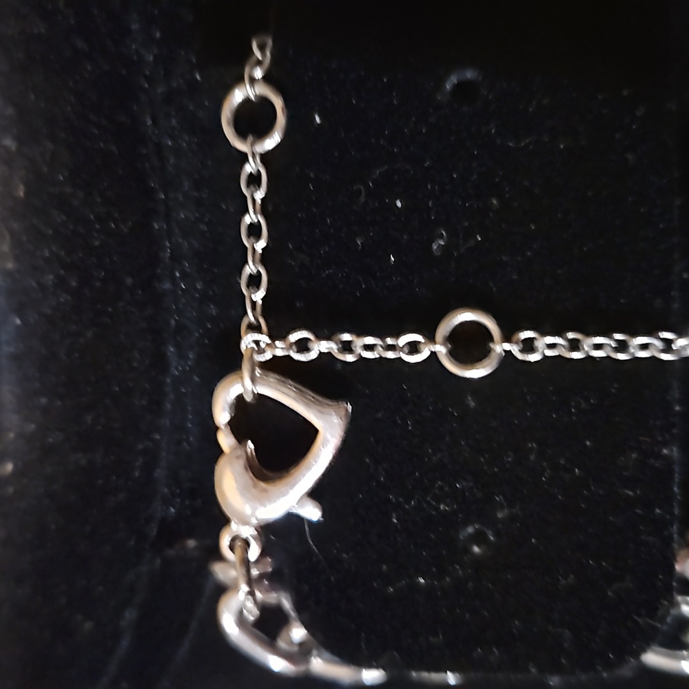 Double Chain Rhinestone Necklace - Picture 4 of 6